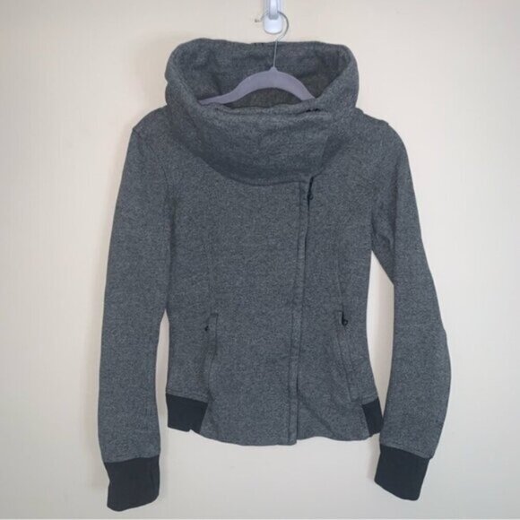 Lululemon Karmacollected Jacket Heathered Speckled Black 4 - Picture 2 of 9